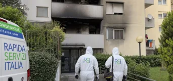 Bonifica post incendio in condominio — Rapida Servizi Italia