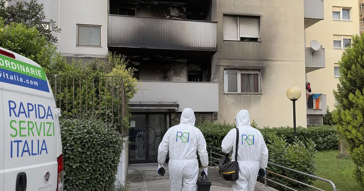 Pulizia post incendio in condominio — Rapida Servizi Italia