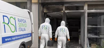 Bonifica post incendio in negozio — Rapida Servizi Italia