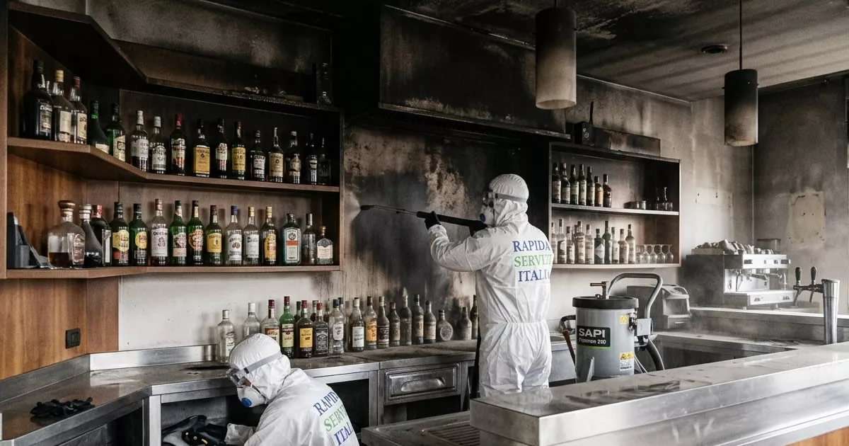 Pulizia post incendio ad Avellino — Rapida Servizi Italia