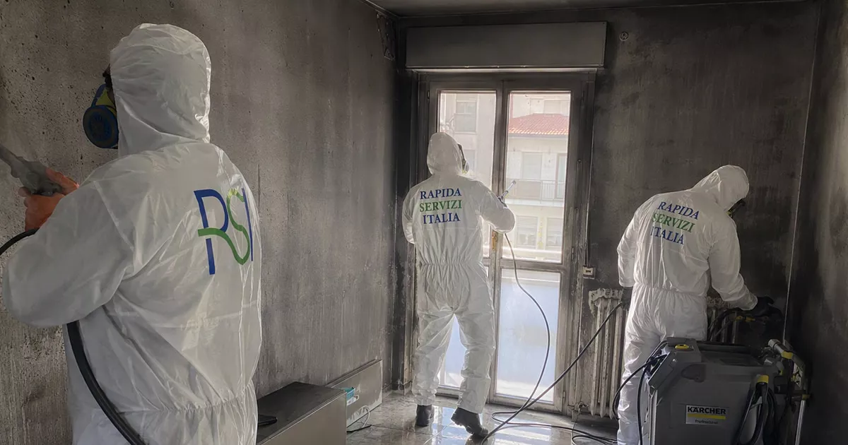 Pulizia post incendio a Bologna — Rapida Servizi Italia