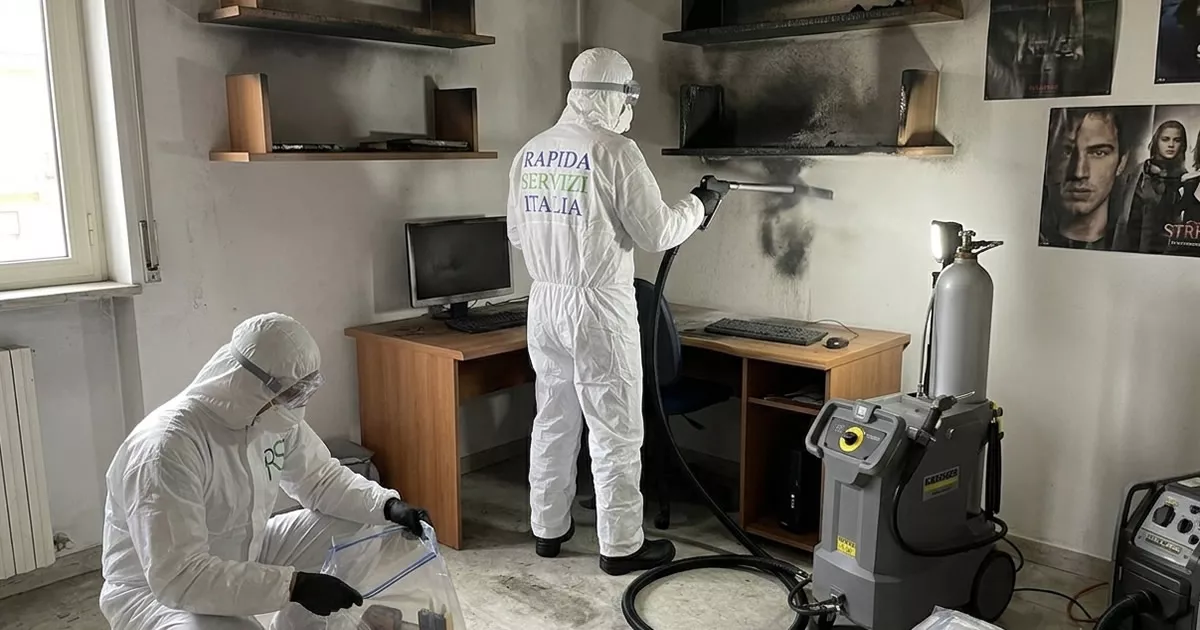 Pulizia post incendio a Caserta — Rapida Servizi Italia