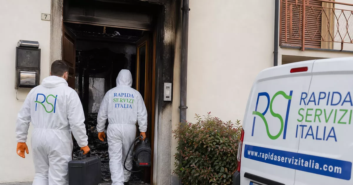 Pulizia post incendio a Fermo — Rapida Servizi Italia