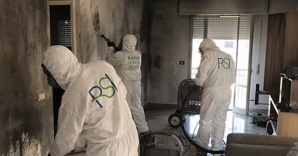 Pulizia post incendio a Frosinone — Rapida Servizi Italia