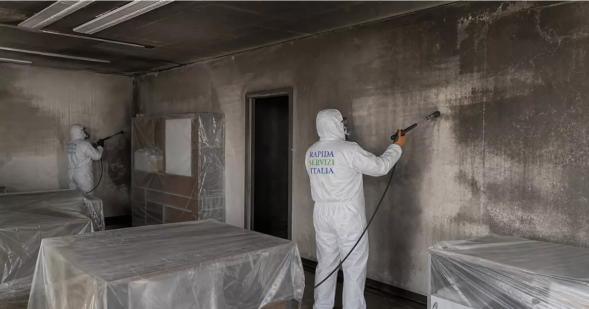 Pulizia post incendio a Latina — Rapida Servizi Italia