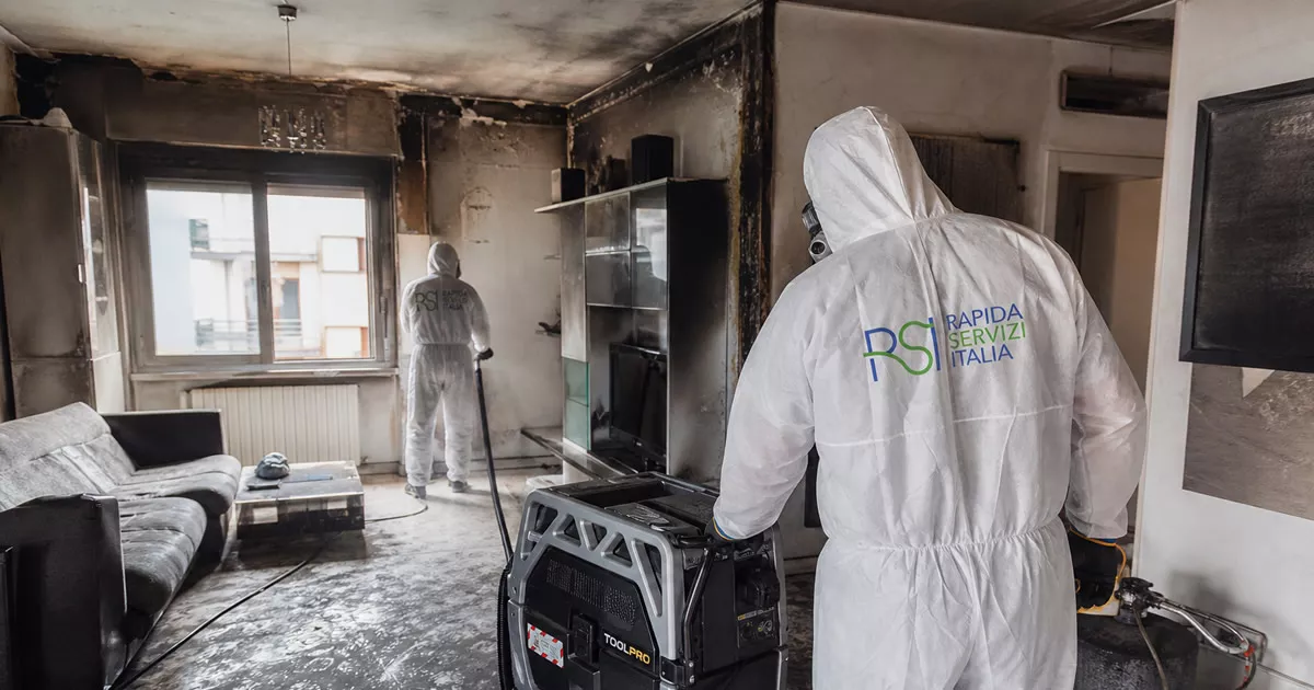 Pulizia post incendio a Massa-Carrara — Rapida Servizi Italia