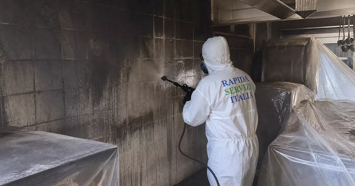 Pulizia post incendio a Matera — Rapida Servizi Italia