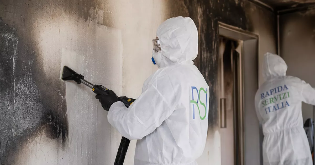 Pulizia post incendio a Messina — Rapida Servizi Italia