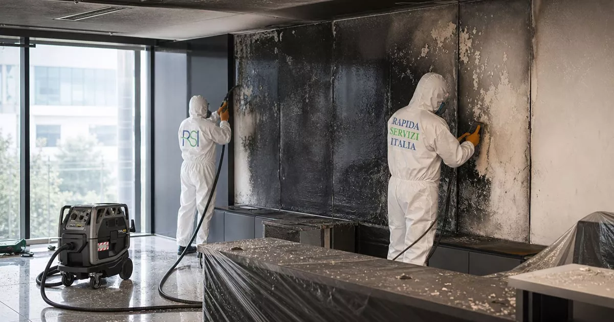Pulizia post incendio a Milano — Rapida Servizi Italia