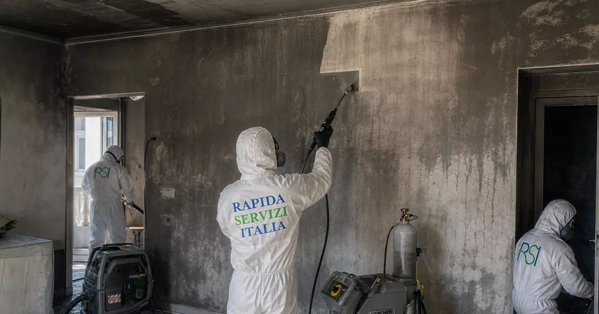 Pulizia post incendio a Pisa — Rapida Servizi Italia