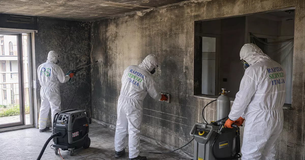 Pulizia post incendio a Pistoia — Rapida Servizi Italia
