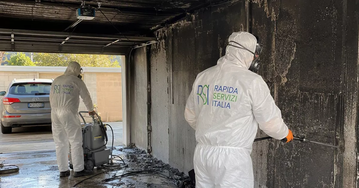 Pulizia post incendio a Potenza — Rapida Servizi Italia