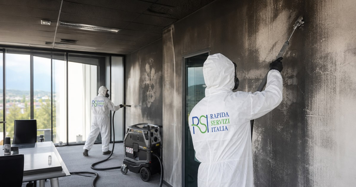 Pulizia post incendio a Roma — Rapida Servizi Italia