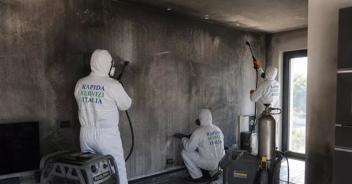 Pulizia post incendio a Savona — Rapida Servizi Italia