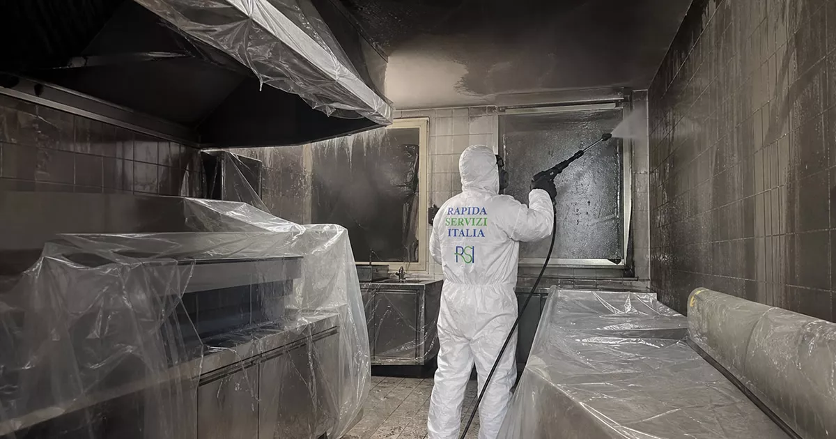 Pulizia post incendio a Siena — Rapida Servizi Italia