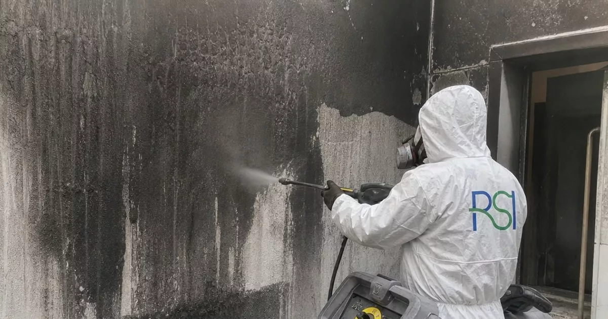 Pulizia post incendio a Sondrio — Rapida Servizi Italia