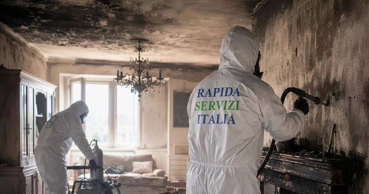 Pulizia post incendio a Vercelli — Rapida Servizi Italia